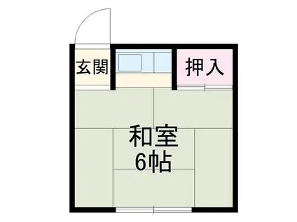 いづみ荘(ワンルーム/2階)の間取り写真