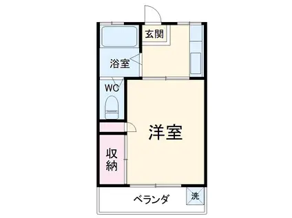 シーズンハイム(1K/2階)の間取り写真