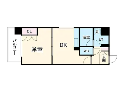 プラネシア星の子四条西洞院(1DK/4階)の間取り写真