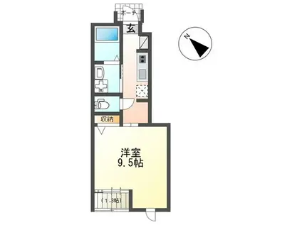 LUMIERE(1K/1階)の間取り写真