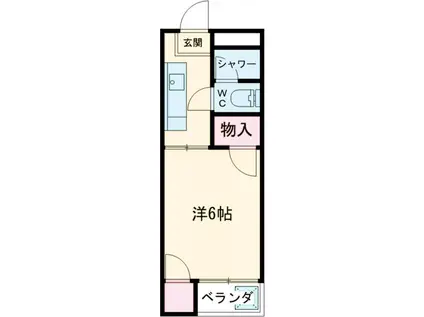 パレットビル(1K/3階)の間取り写真