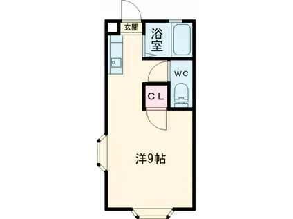 グリーンハイツエコー(ワンルーム/2階)の間取り写真