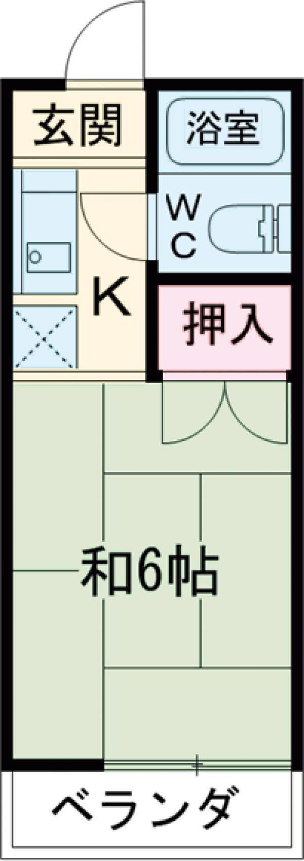 コーポ有賀(ワンルーム/1階)の間取り写真