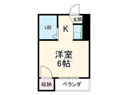 城南ビル(ワンルーム/5階)の間取り写真