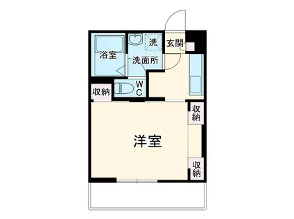 リブリ・FEEL-M湘南Ⅴ(1K/3階)の間取り写真