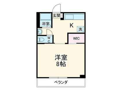 可愛マンション(1K/3階)の間取り写真