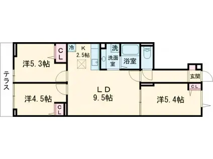 中野区松が丘2丁目PJ(3LDK/1階)の間取り写真