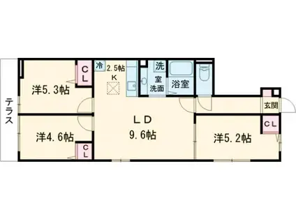 中野区松が丘2丁目PJ(3LDK/1階)の間取り写真