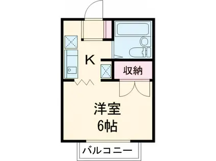フラワー・ハイム(1K/1階)の間取り写真
