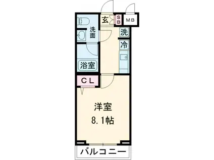 RELUXIA綾瀬Ⅱ(1K/3階)の間取り写真