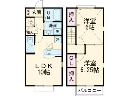 フェニックス・ウィンＡ(2LDK)の間取り写真