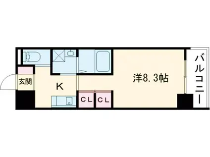 レグゼスタ京都駅西(1K/5階)の間取り写真