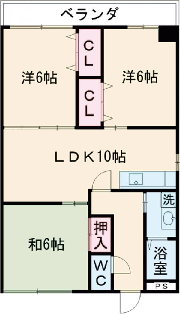 メゾン エノシマ(3LDK/1階)の間取り写真