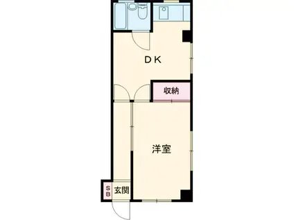 アンエコーハイム(1DK/1階)の間取り写真