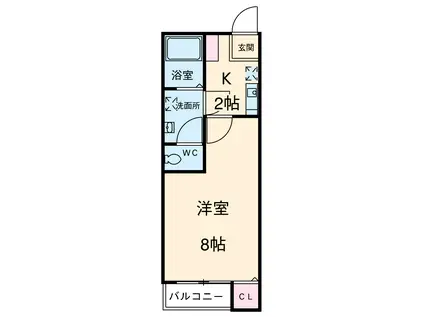 クレフラスト新守山南(1K/2階)の間取り写真