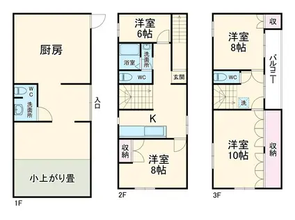 FKビル駒岡(4SDK/1階)の間取り写真