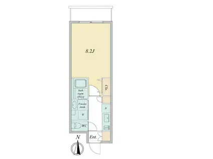 プライマル武蔵関(1K/1階)の間取り写真
