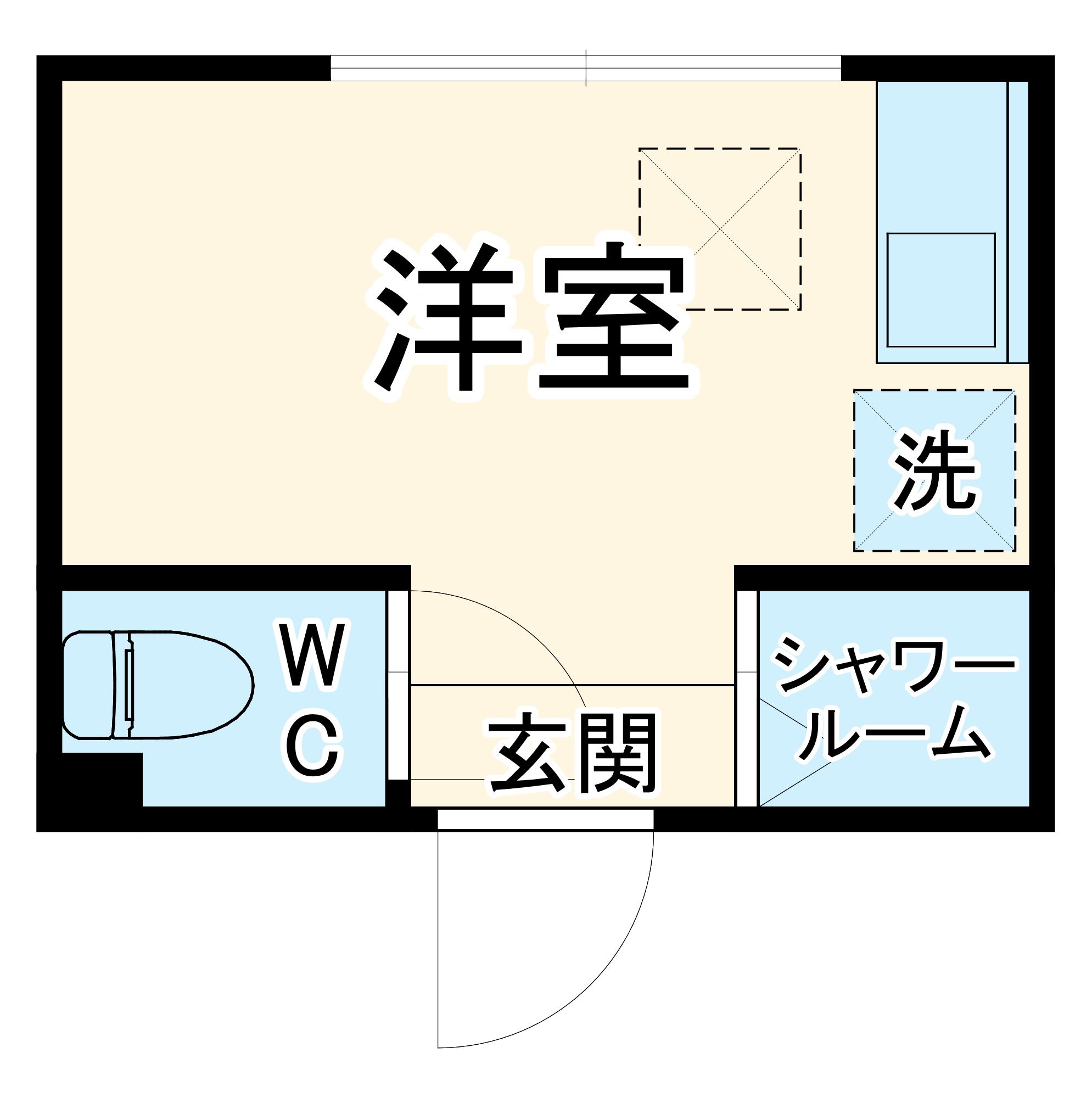 テラス針ヶ谷(ワンルーム/1階)の間取り写真