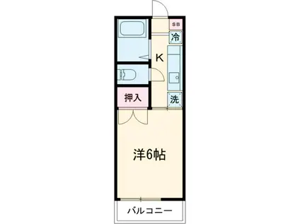 マイロフト(1K/1階)の間取り写真