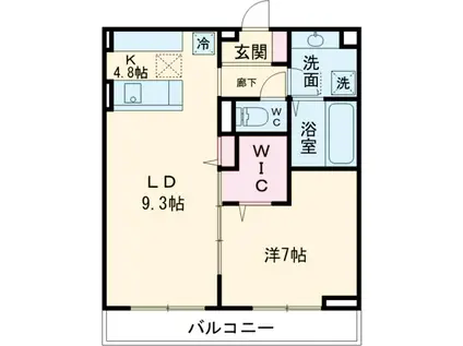 グラン・クレール(1LDK/1階)の間取り写真