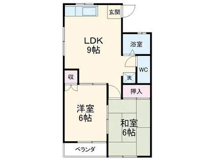 シャルムⅡ(2DK/2階)の間取り写真