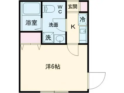 KLEIS武蔵関Ⅱ(1K/2階)の間取り写真