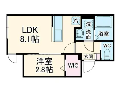 KLEIS西大宮Ⅱ(1LDK/1階)の間取り写真