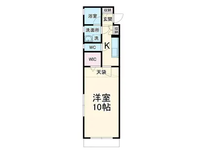 サウスERN CROSS SHONAN(1K/1階)の間取り写真