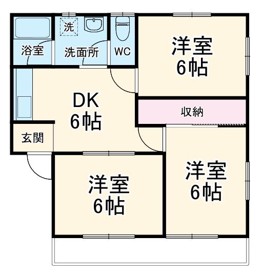 メゾンサイキ(3DK/2階)の間取り写真