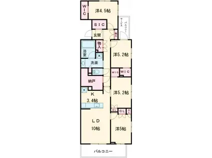 KDXレジデンス武蔵境Ⅱ(4SLDK/1階)の間取り写真