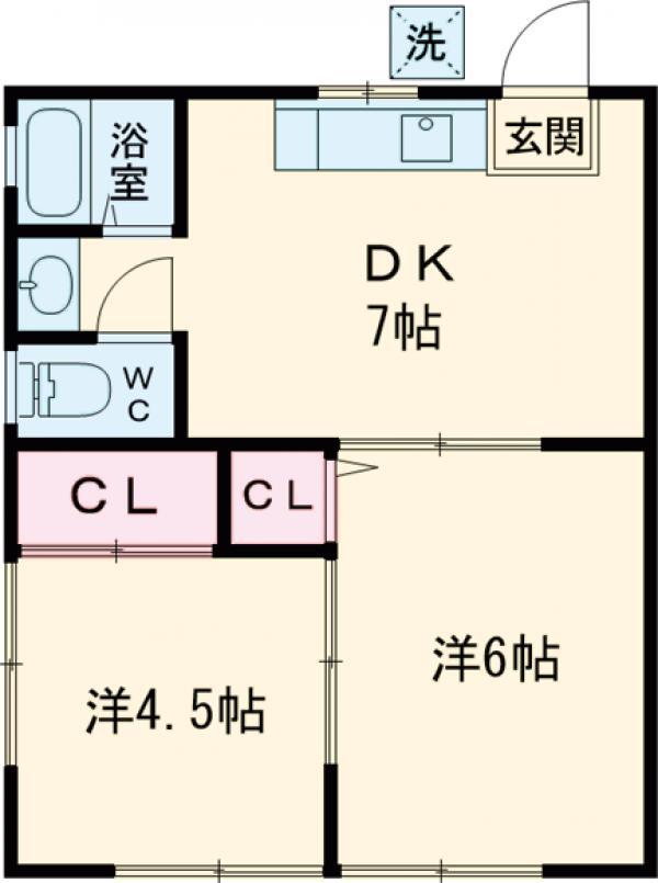 SEKINESOU(2DK/1階)の間取り写真