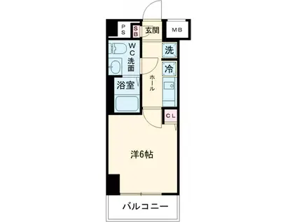 GENOVIAお花茶屋ⅡSKYGARDEN(1K/5階)の間取り写真