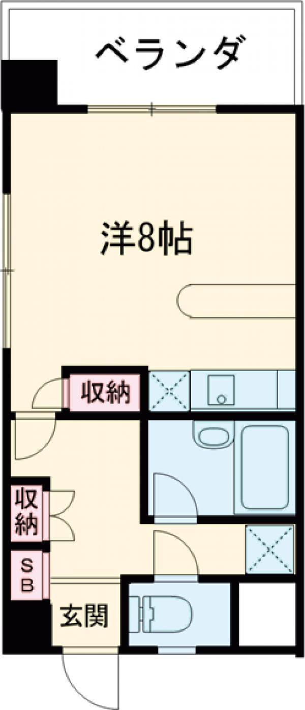 フレアーT(1K/4階)の間取り写真