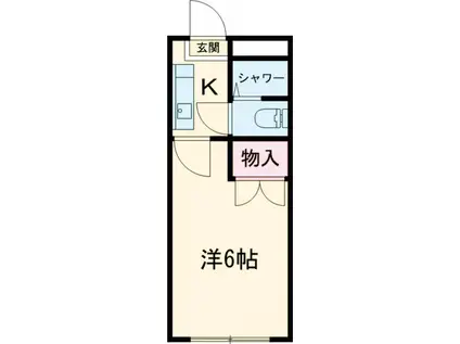 第2コーポ小山(ワンルーム/1階)の間取り写真