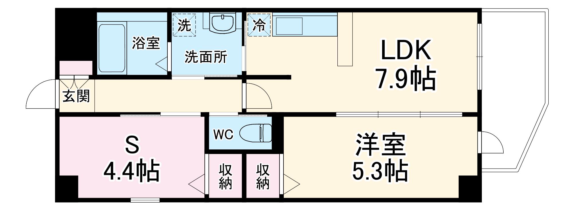 TROMMEL HEIM NAMBA(1SLDK/12階)の間取り写真
