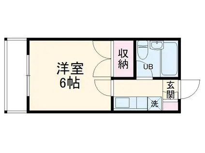 メゾンド長良(1K/1階)の間取り写真