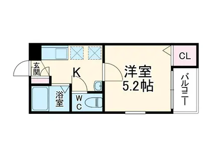 C1913-1(1K/1階)の間取り写真