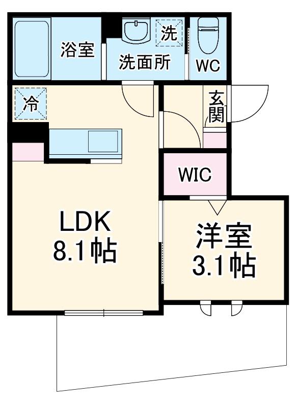 KLEIS西大宮Ⅱ(1LDK/1階)の間取り写真