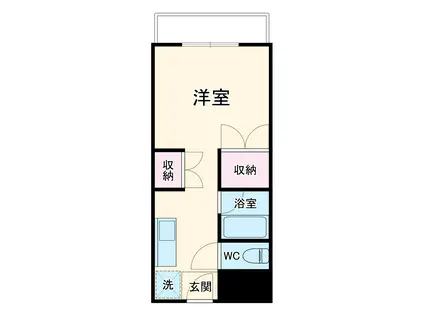 グリーンハイツ島津(ワンルーム/4階)の間取り写真