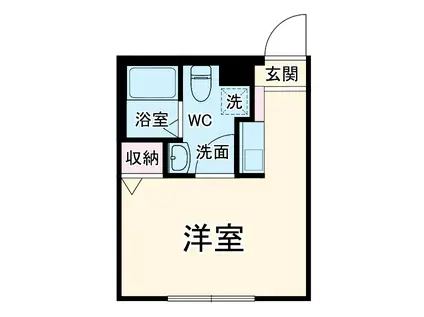 リベルタ秦野(1K/2階)の間取り写真