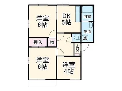 いずみのハイツ(3DK/2階)の間取り写真