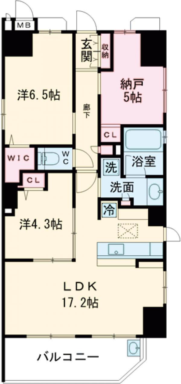 グリーンホームズ南葛西Ⅵ(2SLDK/2階)の間取り写真