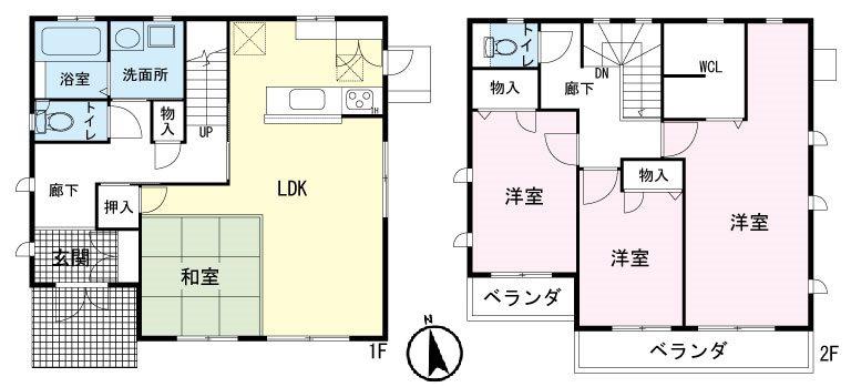 御殿場線 富士岡駅 徒歩28分 2階建 築19年(4LDK)の間取り写真