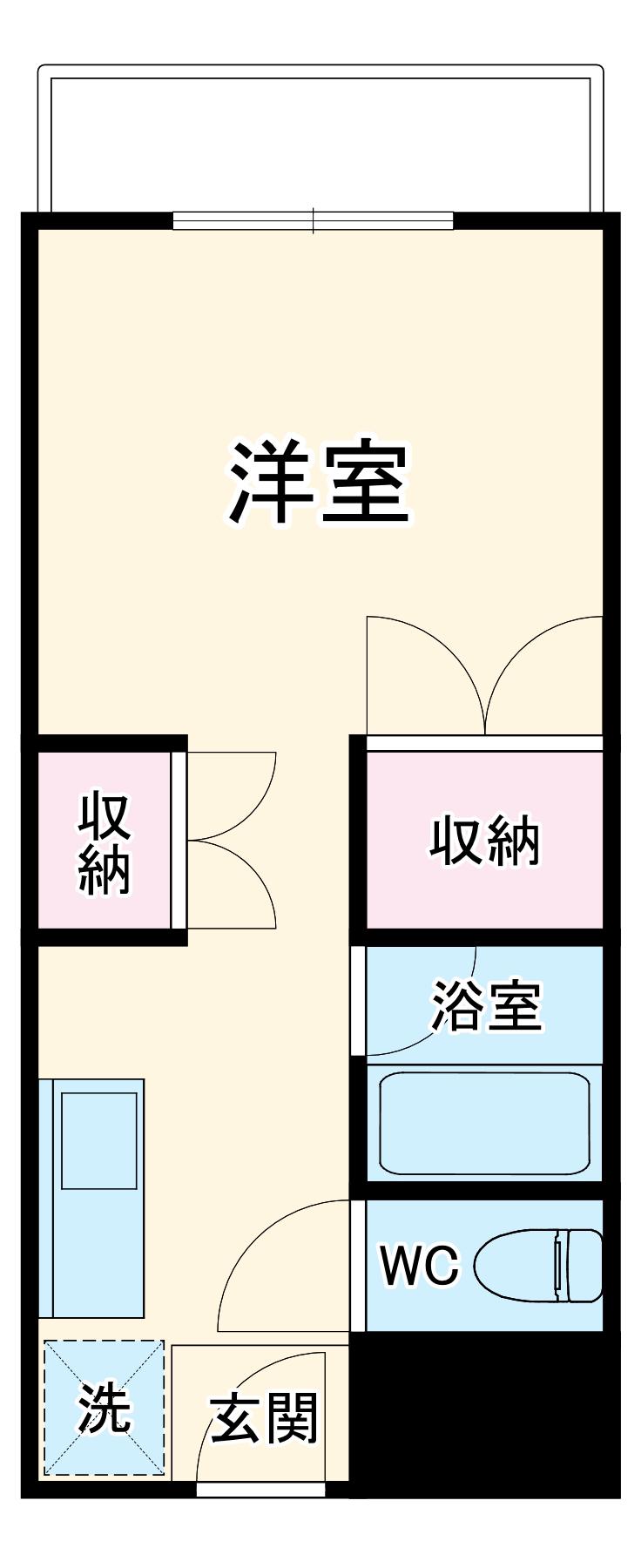 グリーンハイツ島津(ワンルーム/3階)の間取り写真