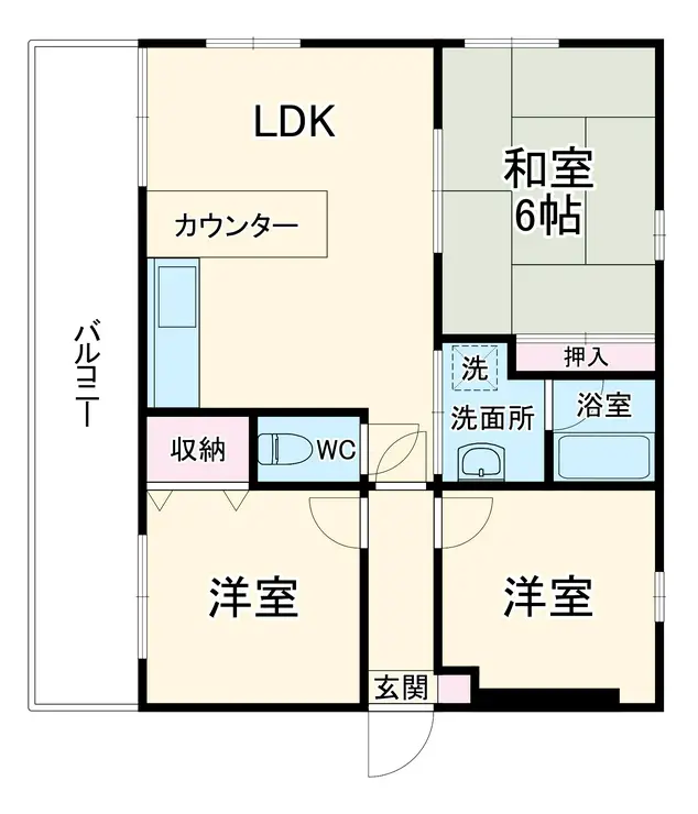 みずほ台KMマンション 3階階 間取り