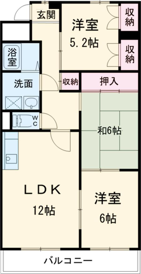 OMレジデンス瀬戸Ⅱ(3LDK/4階)の間取り写真