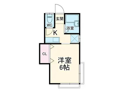 カーサ田園(1K/1階)の間取り写真