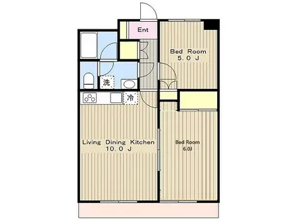 グレイスイセハラ(2LDK/3階)の間取り写真
