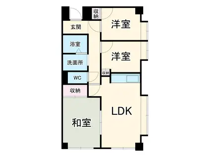 アーバンライフ(3LDK/4階)の間取り写真