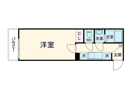 カインドネス小田急相模原2(1K/3階)の間取り写真